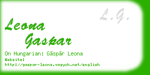 leona gaspar business card